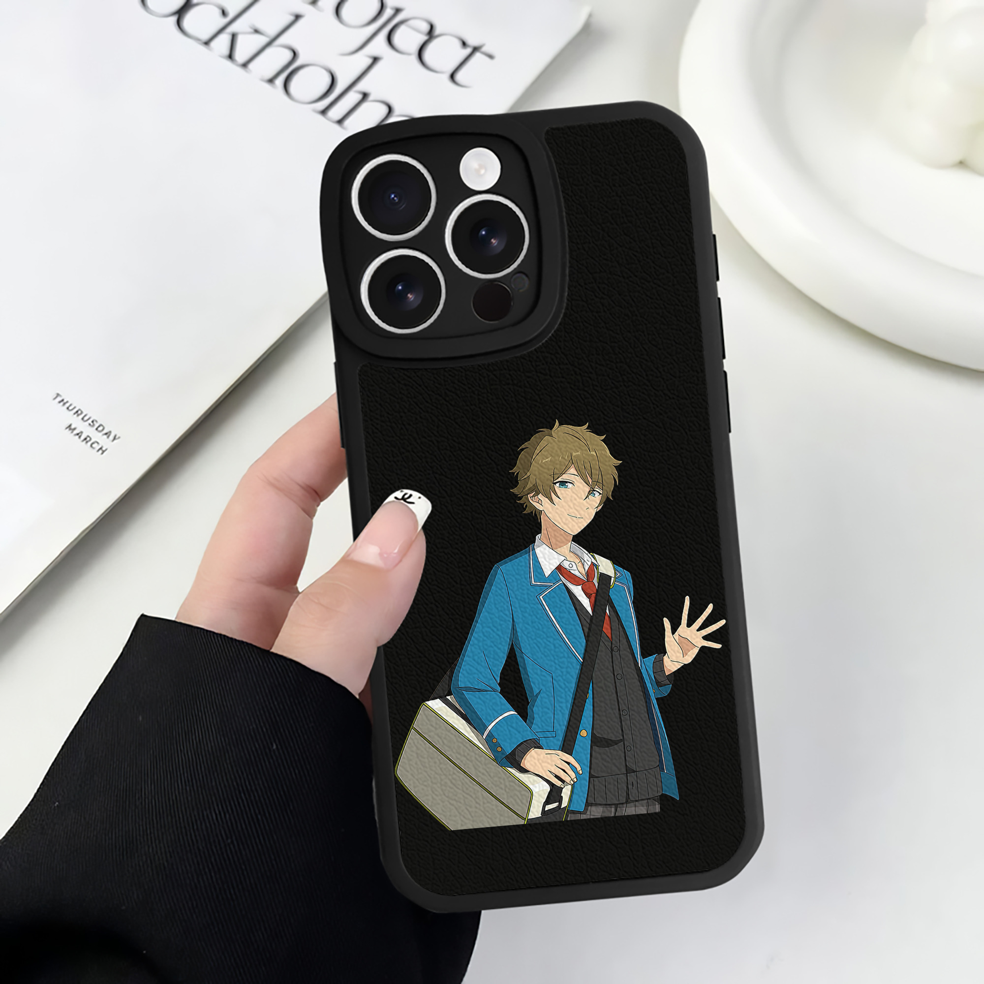 （画像用） あんさんぶるスターズ! Ensemble Stars 【iPhone 16シリーズ対応】シリコンスマホケース（レザー調） 材質：シリコン